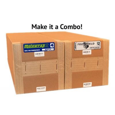 KIT - 1 roll each - Motowrap 4 mil White - 20 in x 50 yd - Pro-Shield 12 mil - 20 in x 50 yd